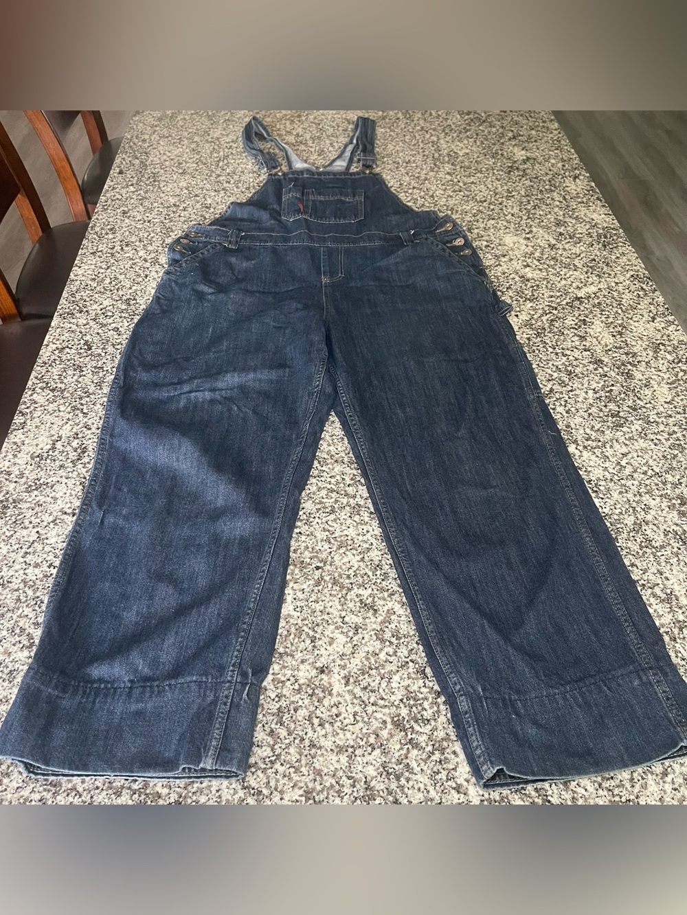 Dickies Bib Overalls Carpenter Construction Work Farm Chore Blue Unisex Size L